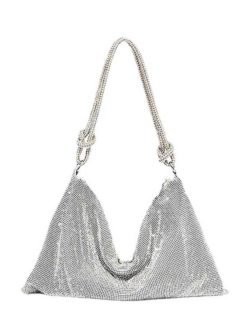 Firkantet armveske med strass