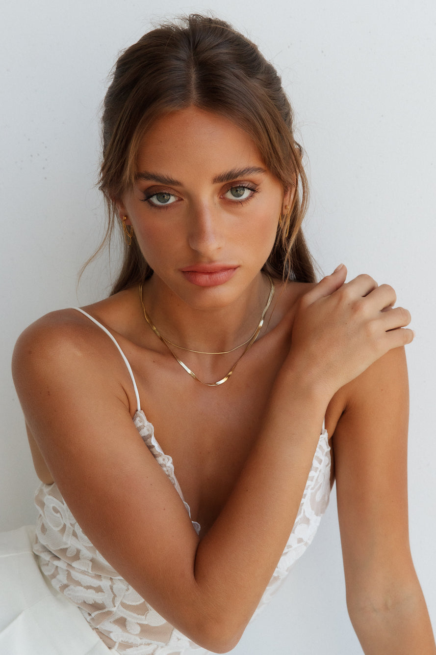 18 karat gullbelagt Effortless You-halskjede i gull