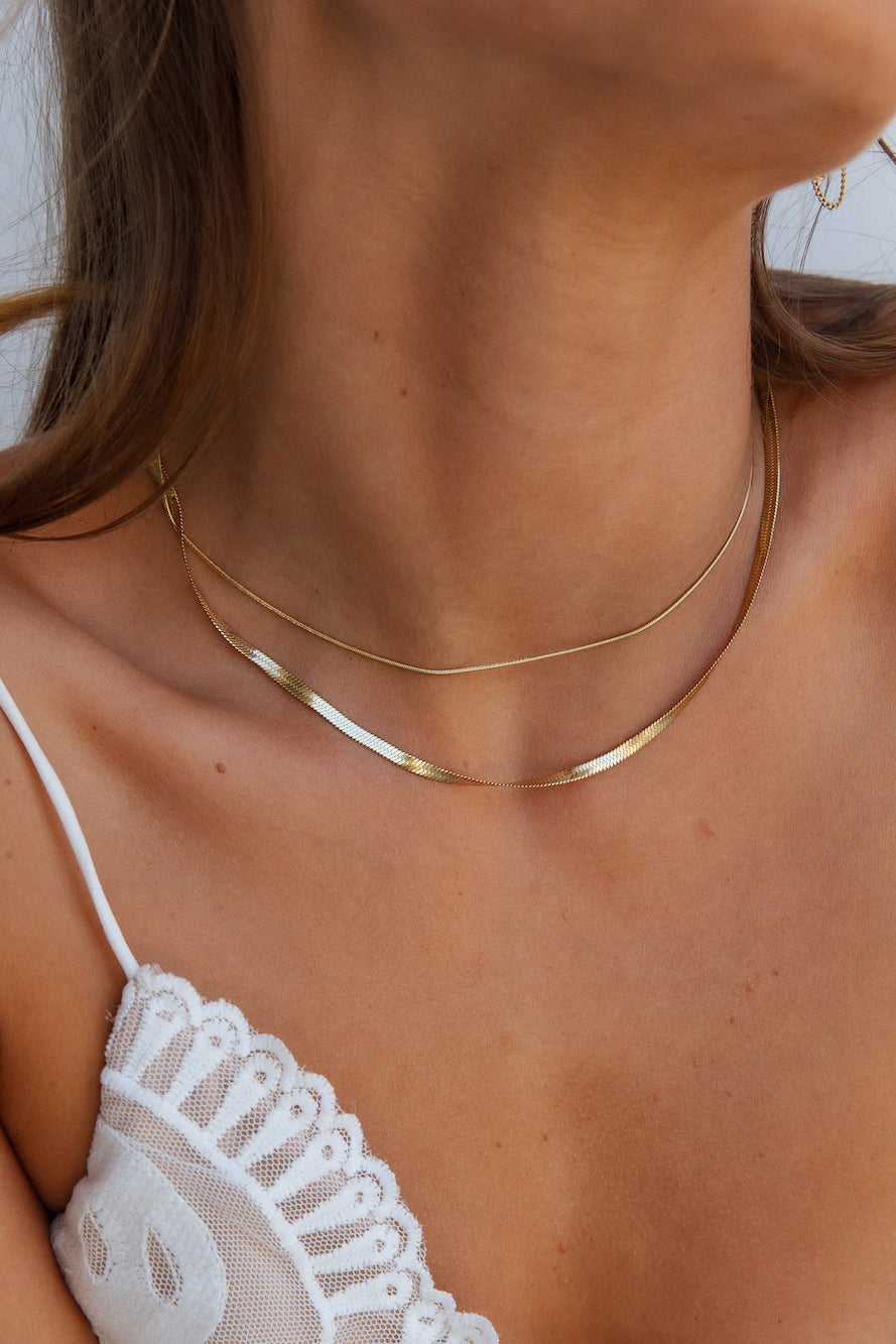 18 karat gullbelagt Effortless You-halskjede i gull