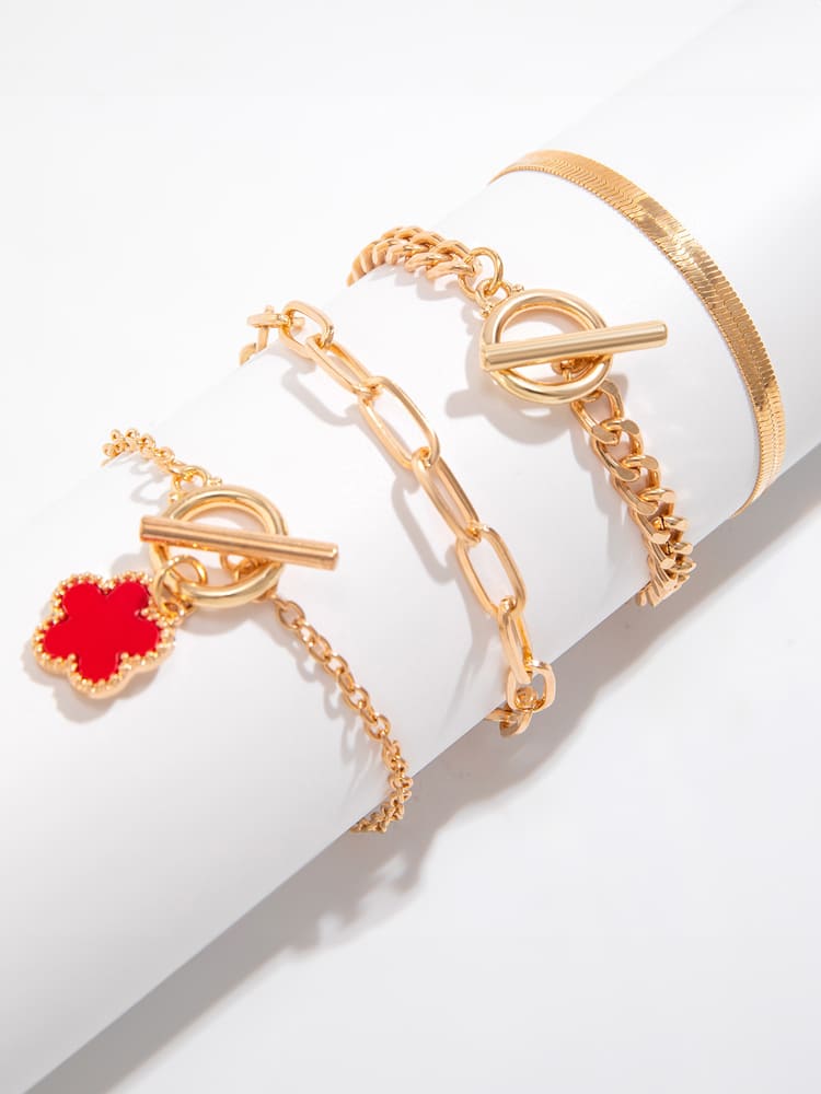 Slangebenkjede med kløverarmbåndsett