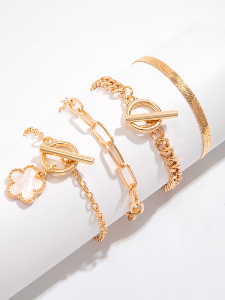 Slangebenkjede med kløverarmbåndsett