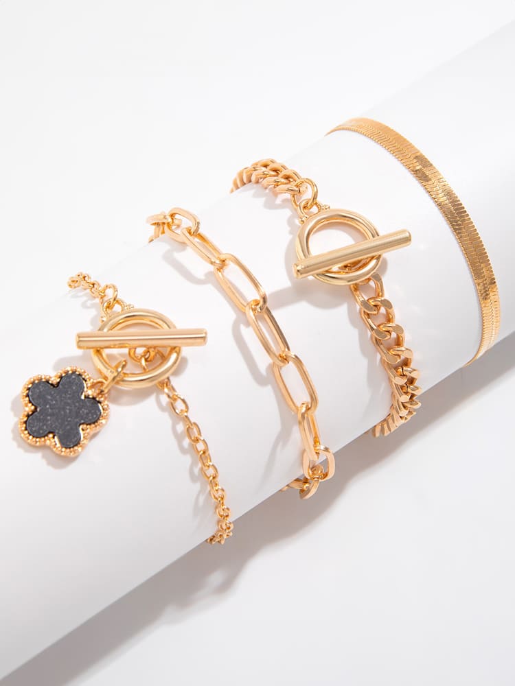 Slangebenkjede med kløverarmbåndsett