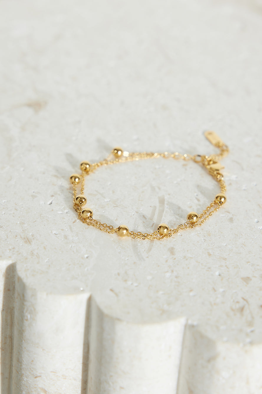 18 karat gullbelagt armbånd med nye stjerner