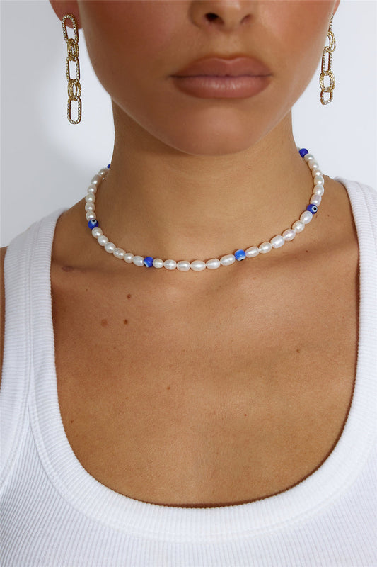 14k guldpläterad royalty dropphalsband