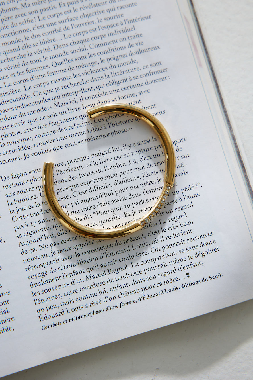 18k gullbelagt statement-mansjettarmbånd i gull