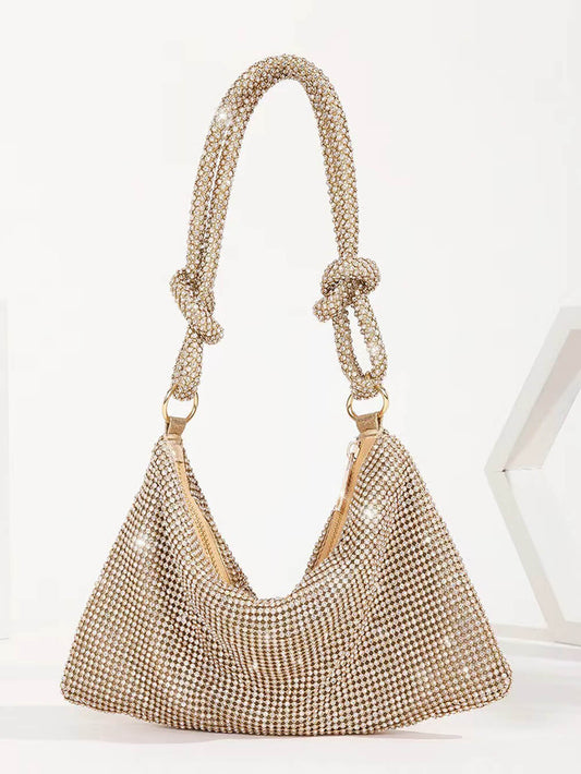 Firkantet armveske med strass