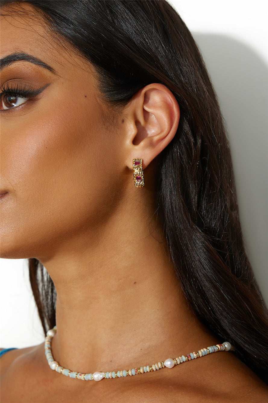 18k gullbelagte Gorg Gems-øredobber i gull