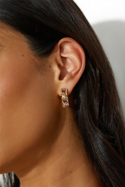 18k gullbelagte Gorg Gems-øredobber i gull
