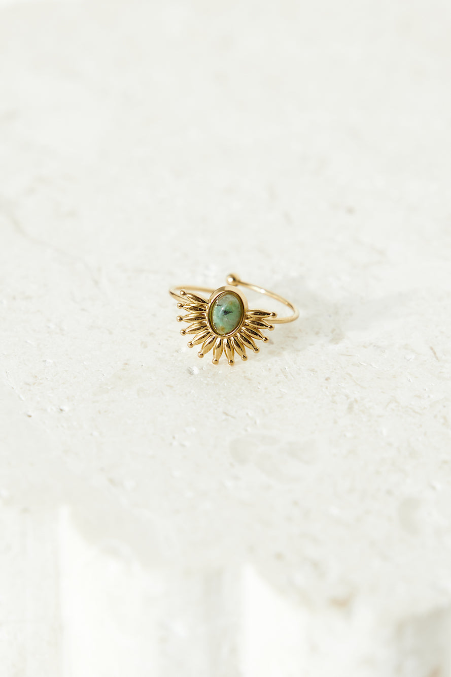 18k gullbelagt Glaring Sun-ring i gull