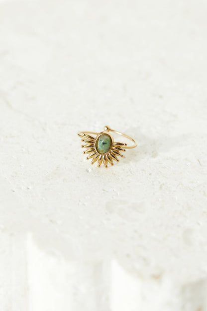 18k gullbelagt Glaring Sun-ring i gull