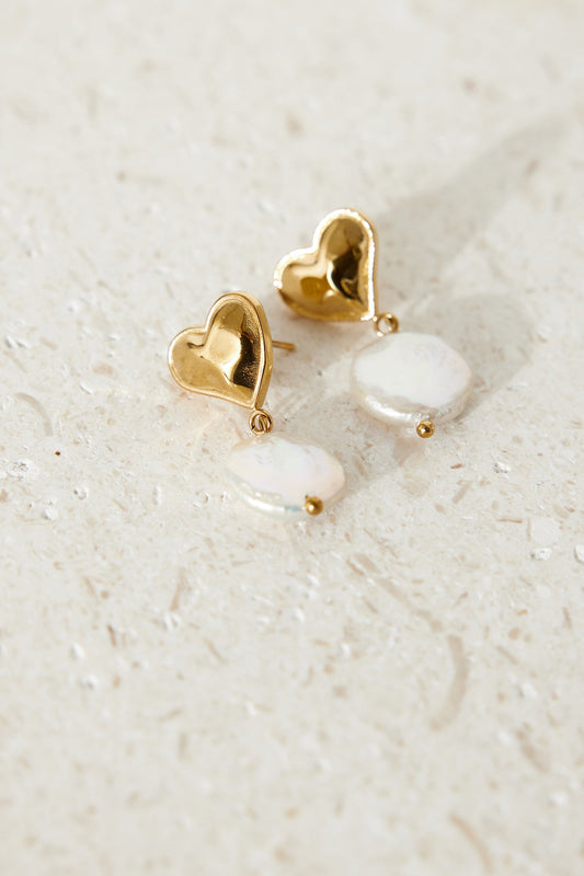 18k gullbelagte Love Me More-øredobber i gull