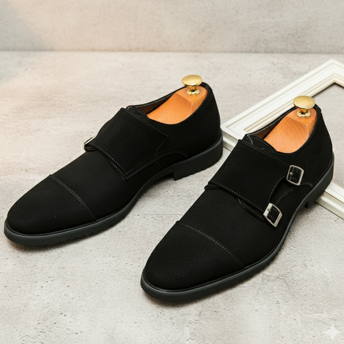 The Duke Suede Monk Strap Shoe