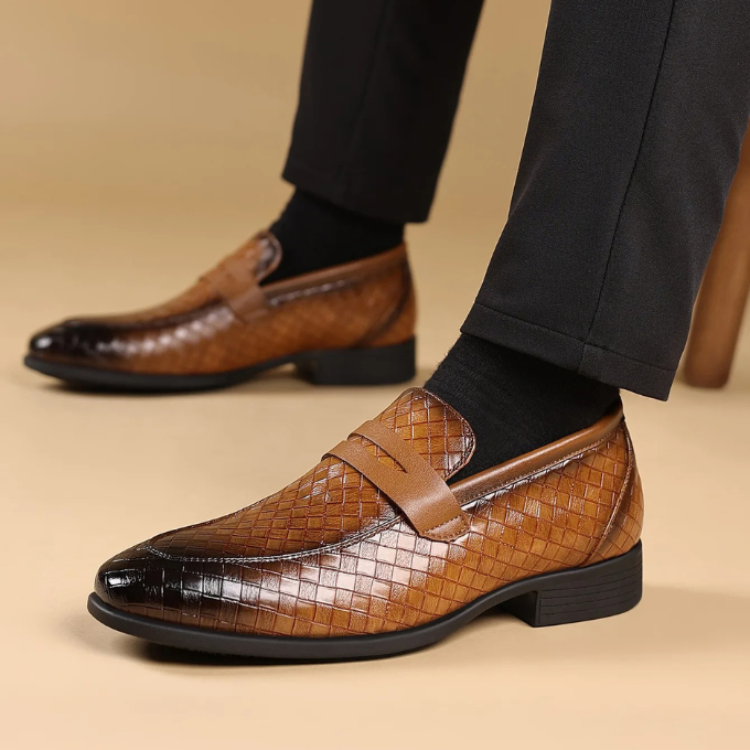 The Corté Weave Leather Loafers