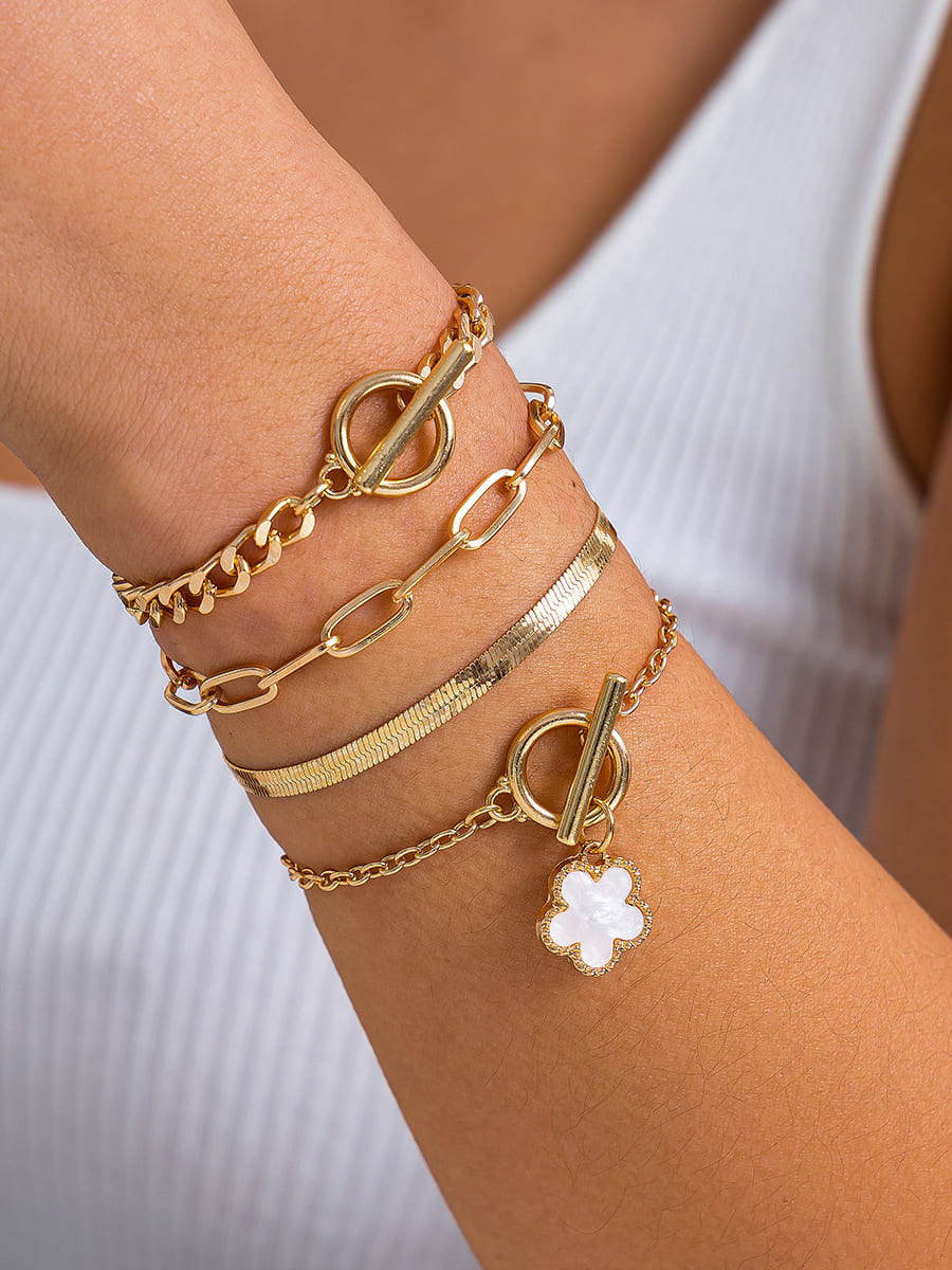 Slangebenkjede med kløverarmbåndsett