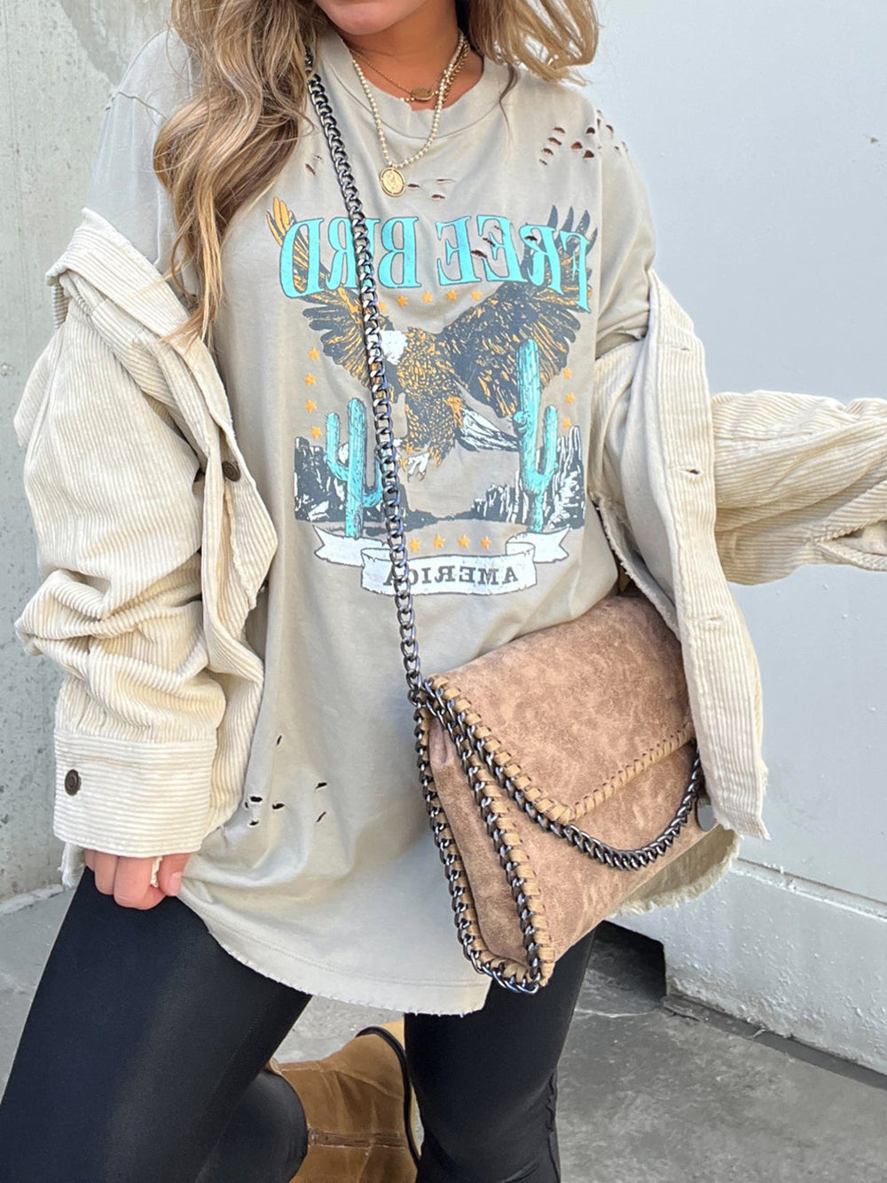 Take Away crossbody-clutch, brun