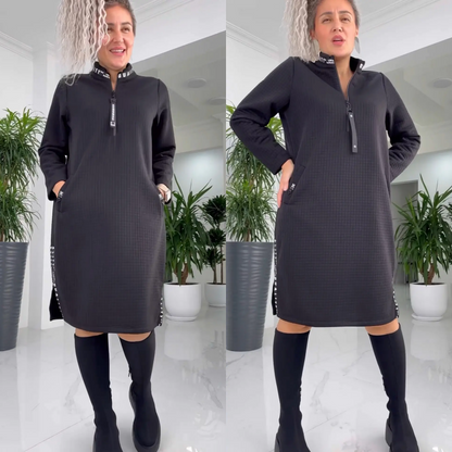 👗Lassiges, looseres, übergroßes Midikleid für Damen🌹