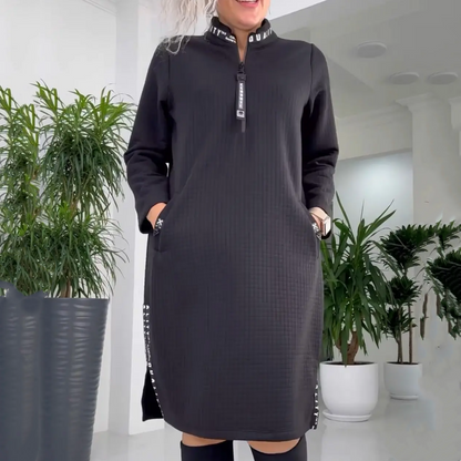 👗Lassiges, looseres, übergroßes Midikleid für Damen🌹